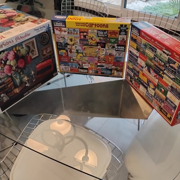 3  1000 piece white mountain jigsaw puzzles - Picture 2 of 3